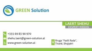 Kartevizita Green Solution Laert Shehu